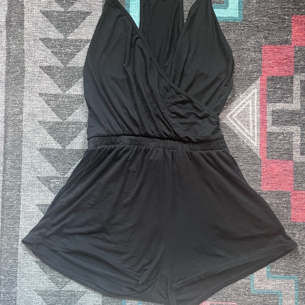 American Eagle Outfitters Don’t Ask Why Black Romper